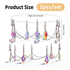 2Pcs Glass & Iron Hat Clip for Travel HJEW-FH00317-2