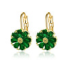 Brass Flower Hoop Earrings JJ3056-10-1