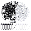 200Pcs 2 Colors Spray Painted Iron Safety Pins IFIN-AR0001-46-1