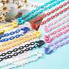 Acrylic Cable Chain Necklace Sets NJEW-JN03635-4