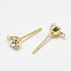 Brass Stud Earring Findings X-KK-S347-149-1