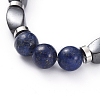 Natural Mixed Gemstone Beads Stretch Bracelets BJEW-JB04980-3