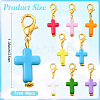 40Pcs 8 Colors Acrylic Pendant Decorations HJEW-YW00529-2