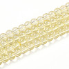 Baking Paint Transparent Glass Beads Strands DGLA-N006-6mm-03-1