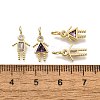 Brass Micro Pave Cubic Zirconia Pendants KK-D339-02G-02-3