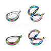 2Pcs 2 Style Alloy Magnetic Locket Pendants PALLOY-TA0002-35M-2