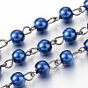 Handmade Glass Pearl Beaded Chains for Necklaces Bracelets Making AJEW-JB00133-2