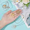 3Pcs 3 Colors 304 Stainless Steel Pendant Necklaces NJEW-BC0001-12-3