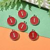 Platinum Plated Alloy Enamel Charms ENAM-S118-03I-P-5