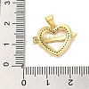 Mother's Day Brass Micro Pave Clear Cubic Zirconia Pendants FIND-Z041-20G-3