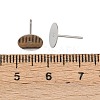 Tarnish Resistant 316 Surgical Stainless Steel Flat Round Blank Peg Stud Earring Settings STAS-R073-06A-2