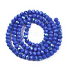 Electroplate Opaque Solid Color Glass Beads Strands LS-EGLA-A044-P6mm-L32-2