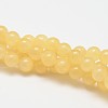 Natural Yellow Jade Bead Strands LS-G-K121-01-4mm-1