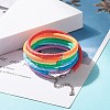 Polymer Clay Heishi Surfer 7-loop Wrap Bracelet BJEW-JB07689-4