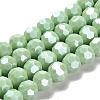 Electroplate Opaque Glass Beads Strands EGLA-A035-P10mm-A14-1