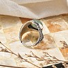 Natural Green Aventurine Adjustable Rings RJEW-I108-03AS-05-3