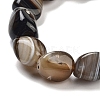 Natural Striped Agate/Banded Agate Beads Strands G-Z061-A03-01-4