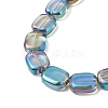 Transparent Electroplate Glass Bead Strands EGLA-P049-02A-FR05-3