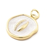 Ocean Theme Brass Enamel Pendants X-KK-Q029-01G-G-3