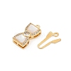 Brass Micro Pave Clear Cubic Zirconia Box Clasps LS-KK-U051-01G-07-2
