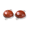 Natural & Synthetic Mixed Gemstone Connector Charms G-D059-01B-4