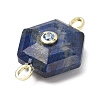 Faceted Natural Lapis Lazuli Carved Links G-T146-01G-10-2
