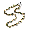 Boho Dyed Natural Shell Chip & Glass Beaded Necklaces for Women NJEW-H047-03-2