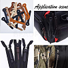 40Pcs 4 Colors Cowhide Zipper Puller Head PURS-GF0001-08-4