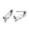 Tarnish Resistant 201 Stainless Steel Brooch Pin Back Safety Catch Bar Pins STAS-S117-022B-3