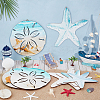 3Pcs Summer Ocean Wood Round Wall Decoration WOOD-PH0003-76-4