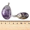 Natural Chevron Amethyst Tumbled Stone Pendants GG-K002-06O-3