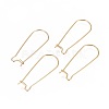 Ion Plating(IP) 304 Stainless Steel Hoop Earrings Findings Kidney Ear Wires X-STAS-L216-22A-G-1