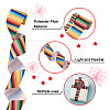 2Rolls 2 Styles Stripe Pattern Printed Polyester Grosgrain Ribbon OCOR-TA0001-37F-4