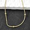 3MM Brass Round Ball Snake Chain Necklaces NJEW-M108-03G-1