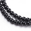 Round Natural Dyed & Heated Black Onyx Stone Beads Strands X-G-S119-4mm-3