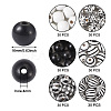 180Pcs 6 Style Natural Wood Beads WOOD-BT0001-09-3