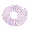Transparent Electroplate Glass Beads Strands EGLA-Q132-6MM-01A-12-2