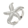 Brass Cuff Rings for Women RJEW-A083-01P-4