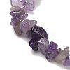 Natural Amethyst Chip Beads Stretch Bracelet for Women BJEW-AL00003-02-3