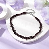 Natural Gemstone Beads Anklets AJEW-AN00583-11-4