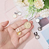 3 Pairs 3 Colors Brass Cufflinks BUTT-CA0001-22-3
