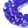 Electroplate Transparent Glass Beads Strands EGLA-A035-T10mm-L21-3