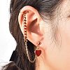 Heart Alloy Enamel Dangle Earring for Girl Women EJEW-JE04606-4