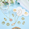20Pcs 4 Styles Alloy Open Back Bezel Big Pendants FIND-SP0005-99-4
