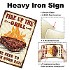 Vintage Metal Tin Sign AJEW-WH0436-172-3