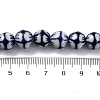 Handmade Blue and White Porcelain Beads Strands PORC-I027-03I-4