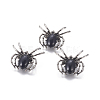 Natural Black Agate Brooch G-A176-C05-1
