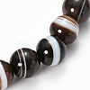 Natural Striped Agate/Banded Agate Beaded Stretch Bracelets BJEW-Q692-03I-2