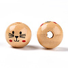 Natural Wood European Beads X-WOOD-S055-16A-2
