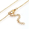 Brass Cubic Zirconia Pendant Necklace & Stud Earring Jeweley Sets SJEW-L154-10G-7